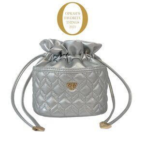 PurseN Ultra Jewelry Case – Silver Quilted Drawstring (Oprah’s Favorite 2021)